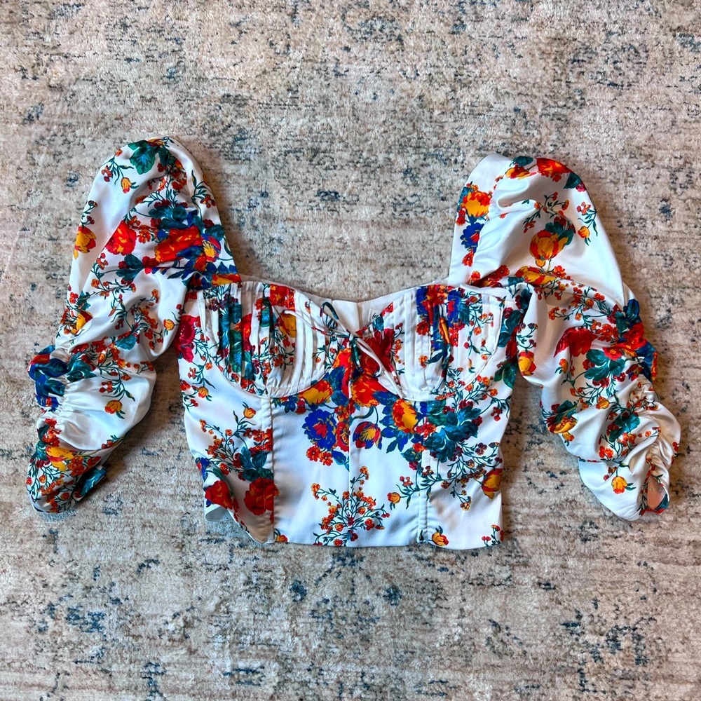 For Love & Lemons Floral Top